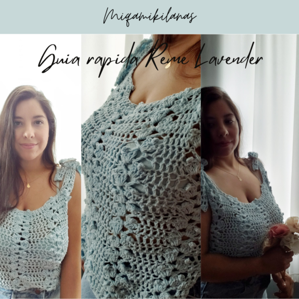 "Guía Rápida de Tejido a Crochet: Remera Lavender"