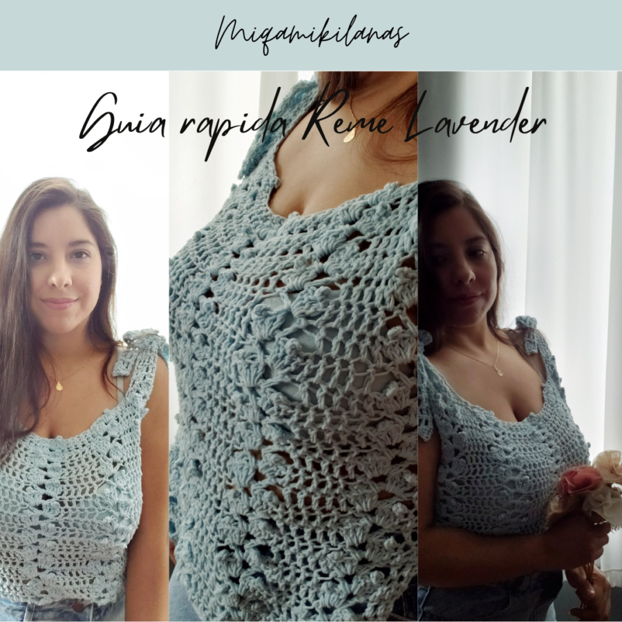 "Guía Rápida de Tejido a Crochet: Remera Lavender"